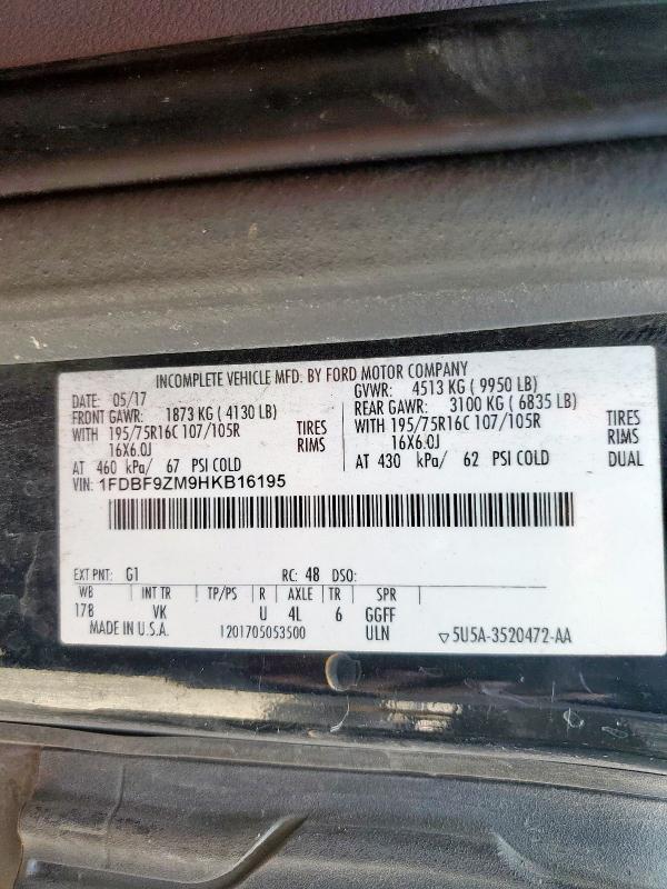 2017 FORD TRANSIT #3301860987