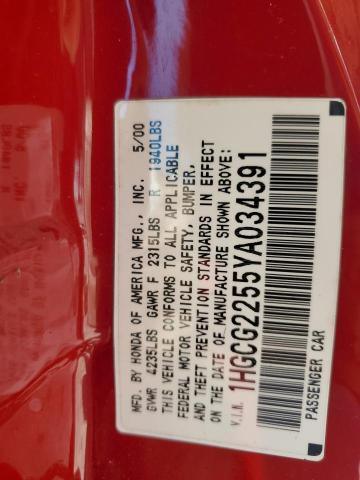 2000 HONDA ACCORD EX #3302851898