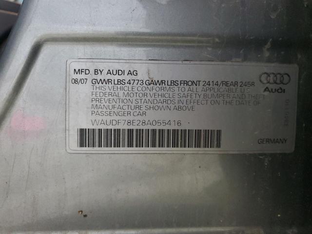 2008 AUDI A4 2.0T QU #3296323441