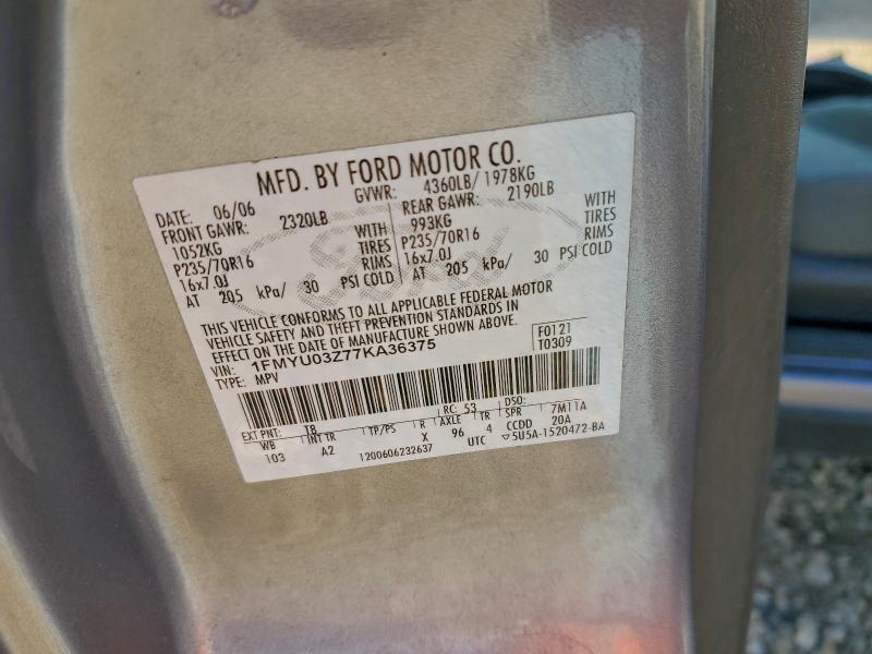 2007 FORD ESCAPE XLT #3297017368