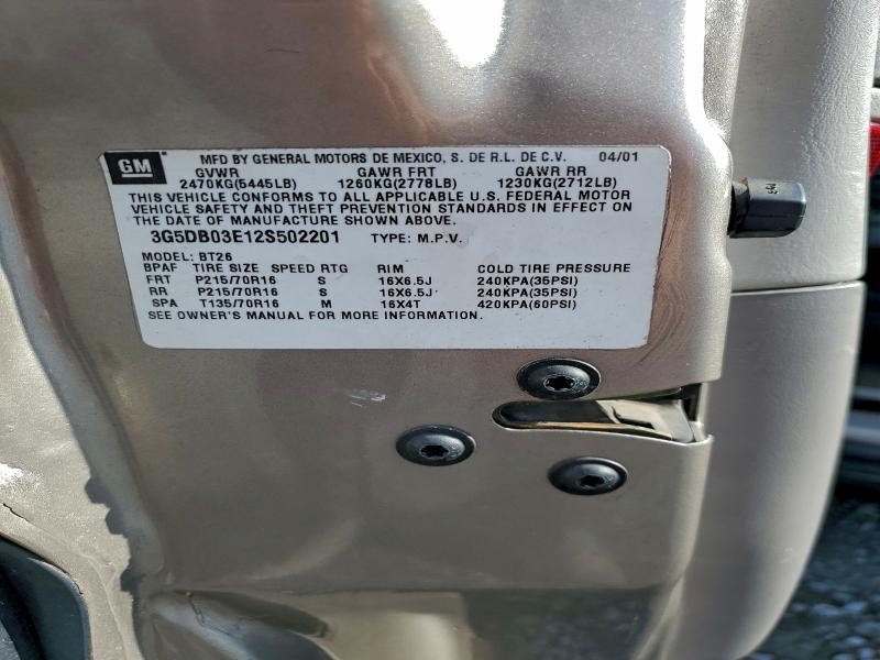 2002 BUICK RENDEZVOUS #3305581102