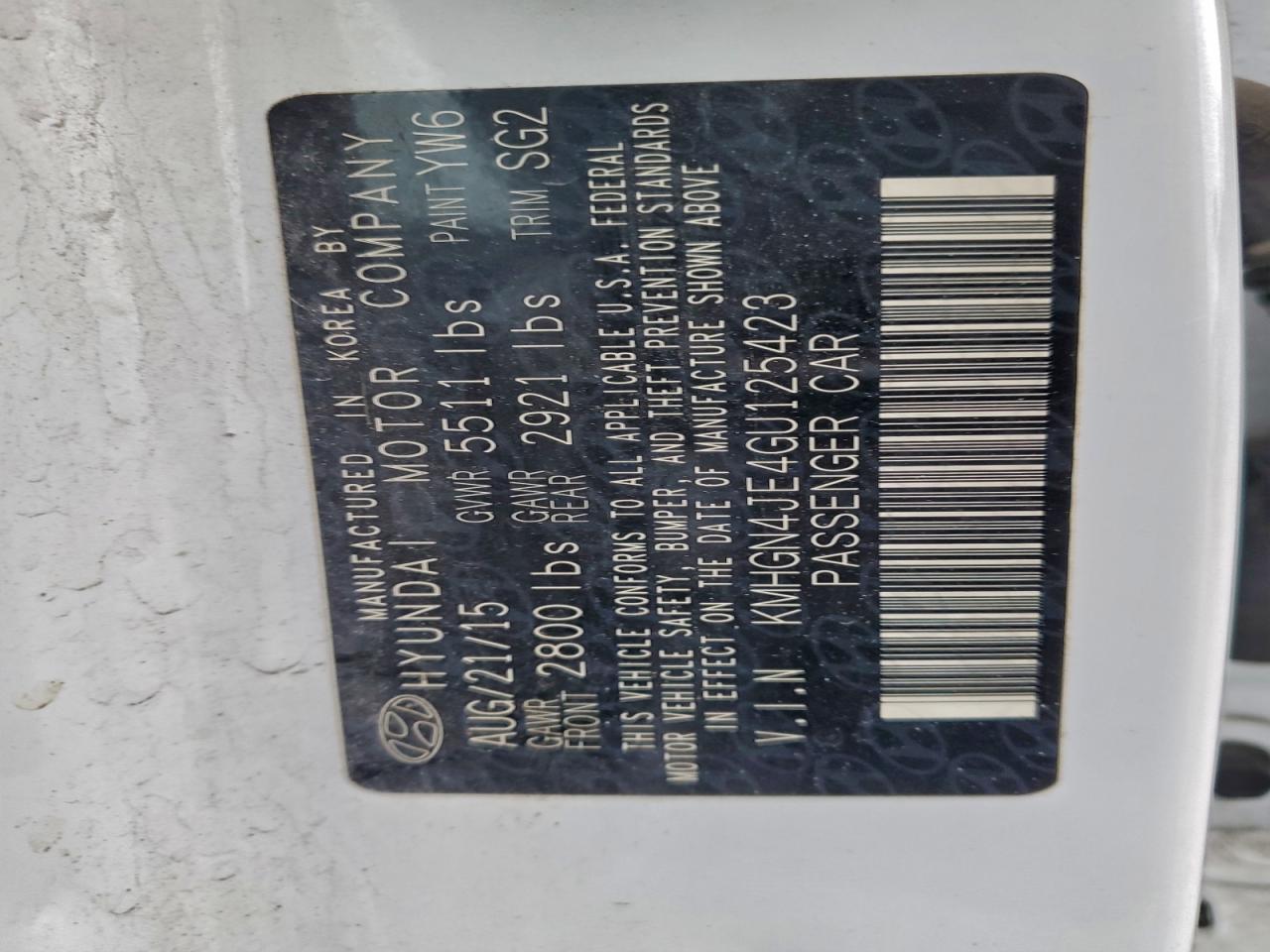 HYUNDAI GENESIS 3.8L