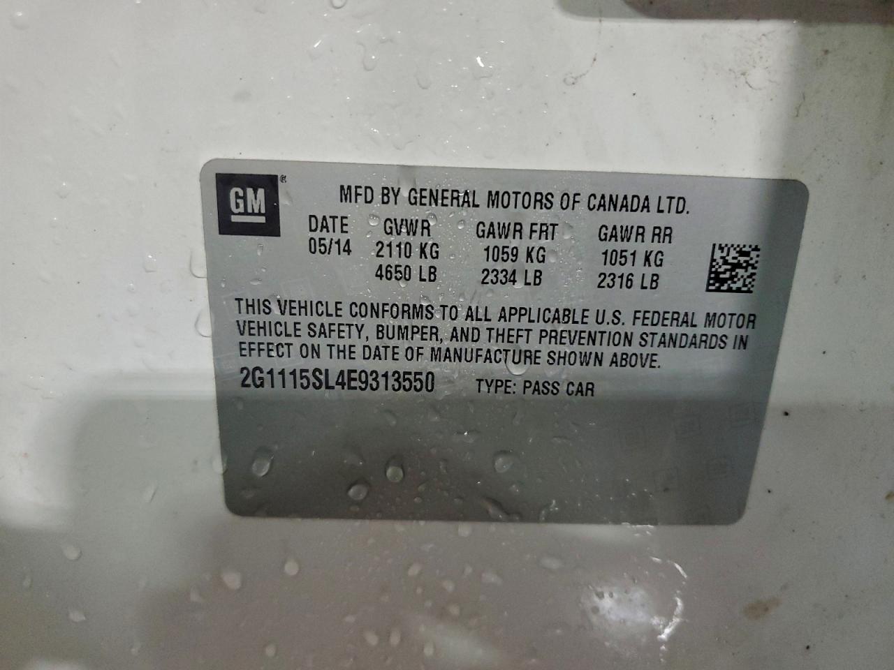 Lot #3302691018 2014 CHEVROLET IMPALA LT