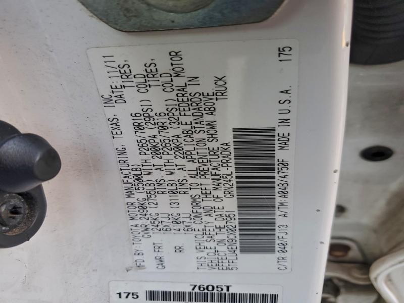 2012 TOYOTA TACOMA DOU #3312425667