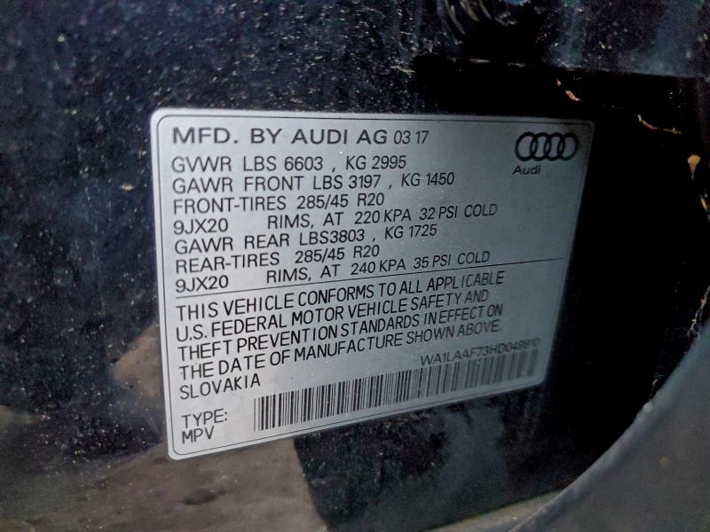 2017 AUDI Q7 PREMIUM #3303811421