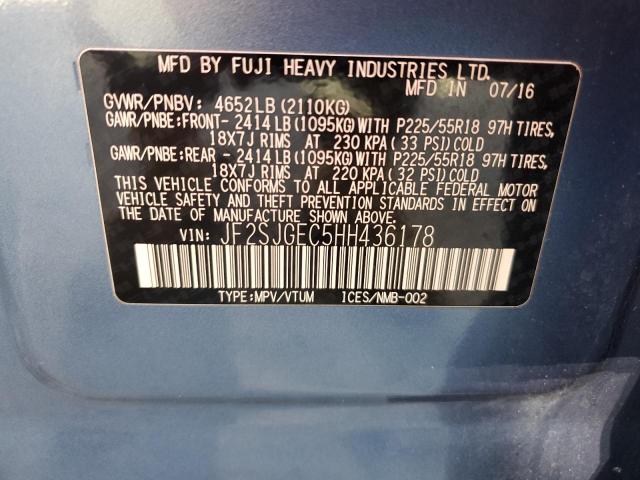 2017 SUBARU FORESTER 2 - JF2SJGEC5HH436178