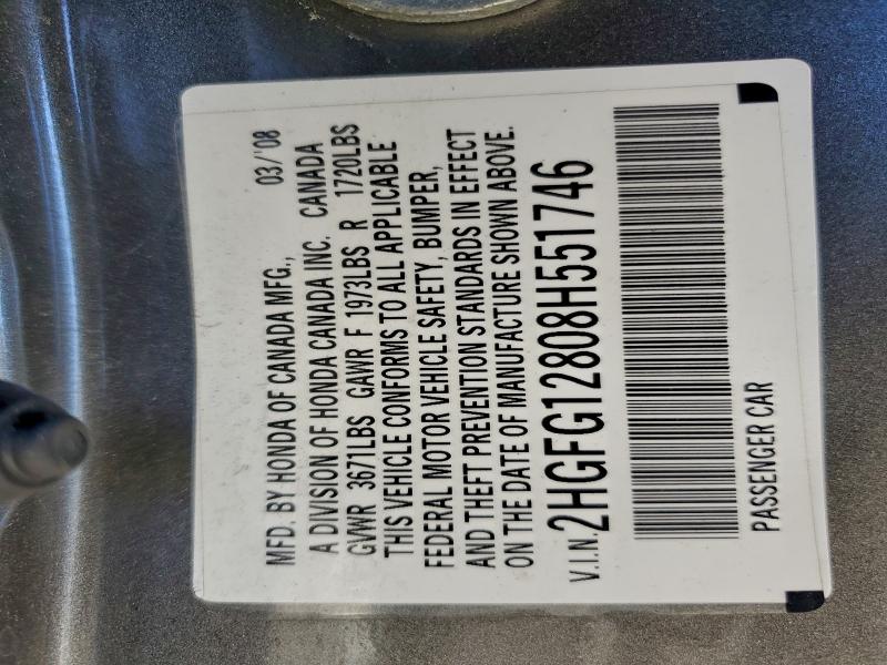 2008 HONDA CIVIC EX #3304770928