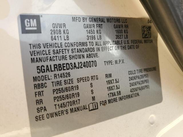 2010 BUICK ENCLAVE CX #3302841931