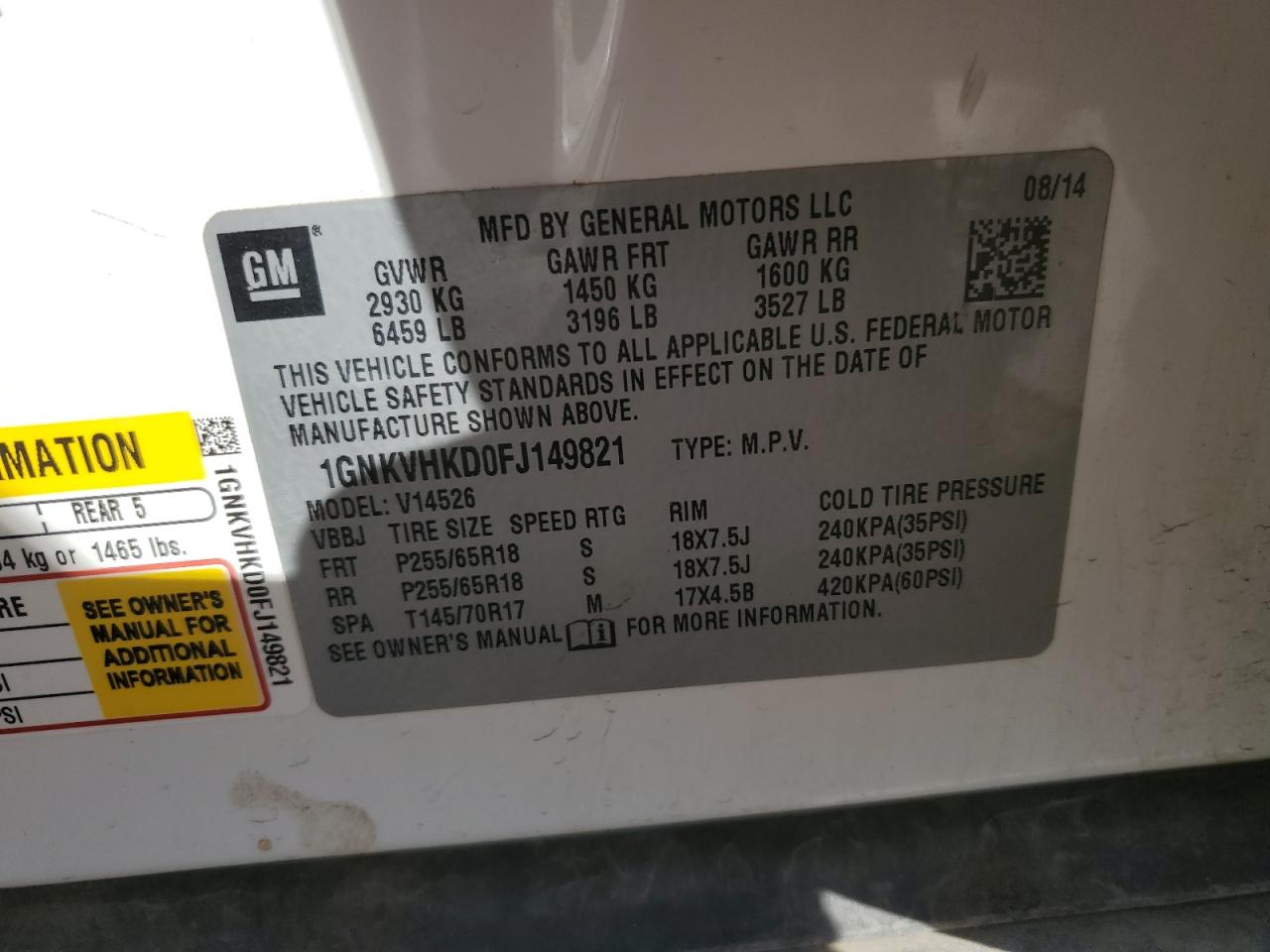 CHEVROLET TRAVERSE LT