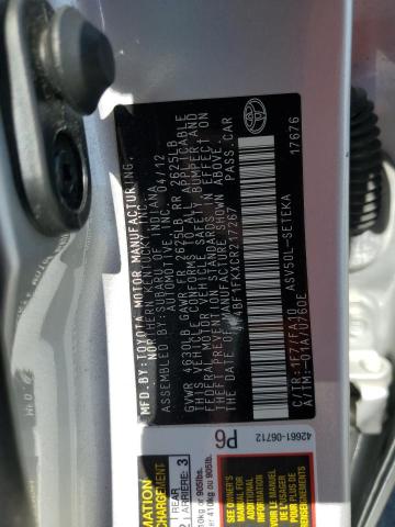 2012 TOYOTA CAMRY BASE #3301695635