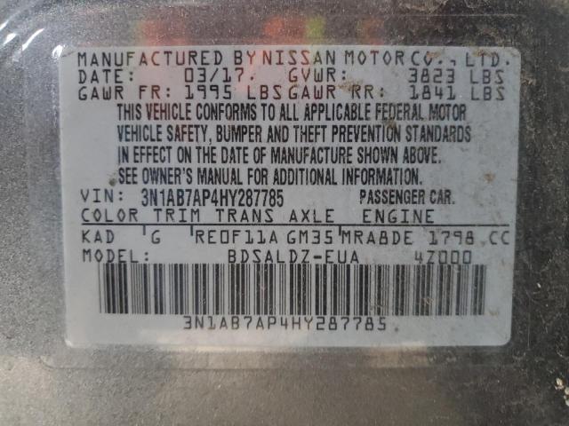 2017 NISSAN SENTRA S #3304534461