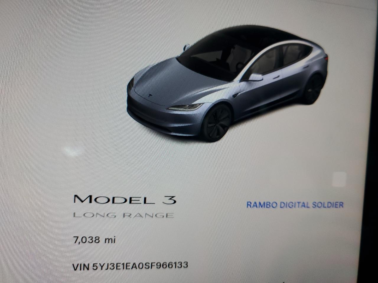 Lot #3309684834 2025 TESLA MODEL 3