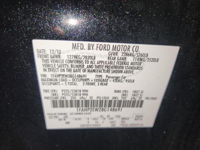2011 FORD TAURUS SEL - 1FAHP2EW2BG148691
