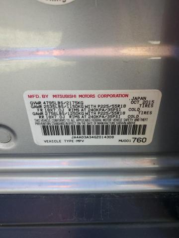 2016 MITSUBISHI OUTLANDER - JA4AD3A34GZ014308