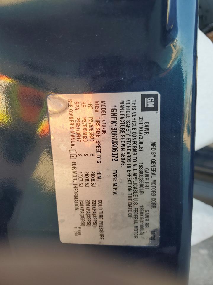 Lot #3292763808 2007 CHEVROLET TAHOE K150