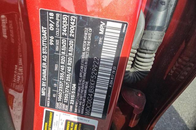 2019 MERCEDES-BENZ GLC 300 - WDC0G4JB8KF529922