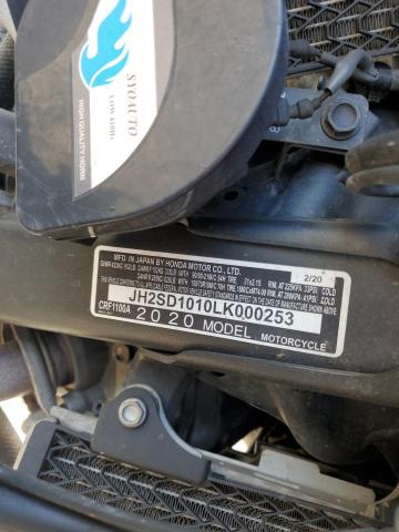 2020 HONDA CRF1100 A #3304813632