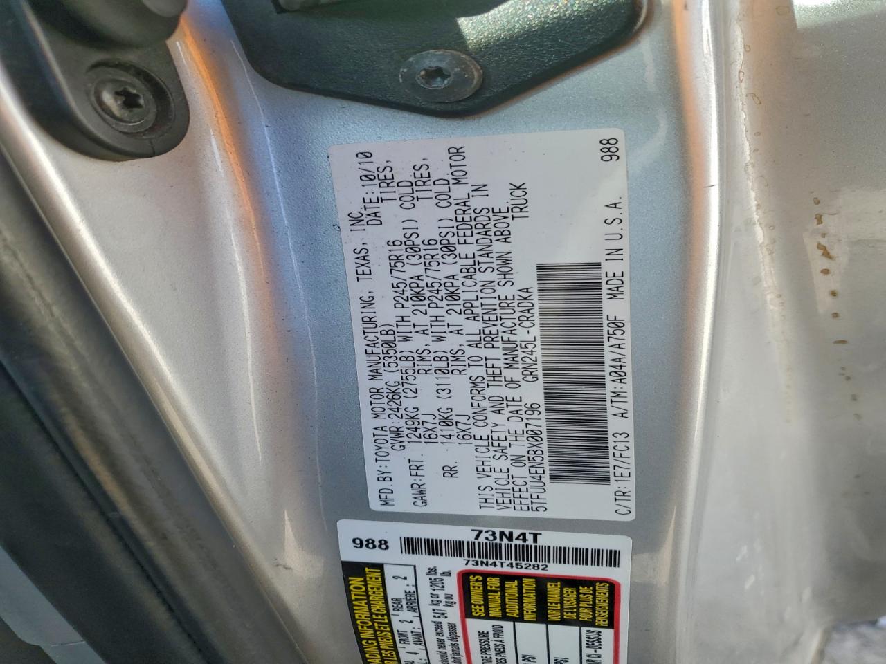 TOYOTA TACOMA ACCESS CAB