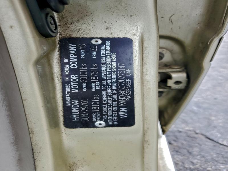 2002 HYUNDAI ACCENT GL #3309499583