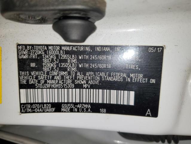 2017 TOYOTA HIGHLANDER #3297966783