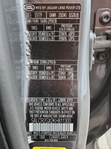 2019 LAND ROVER DISCOVERY #3290640813