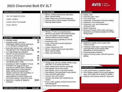 2023 CHEVROLET BOLT EV 2L #3304771909