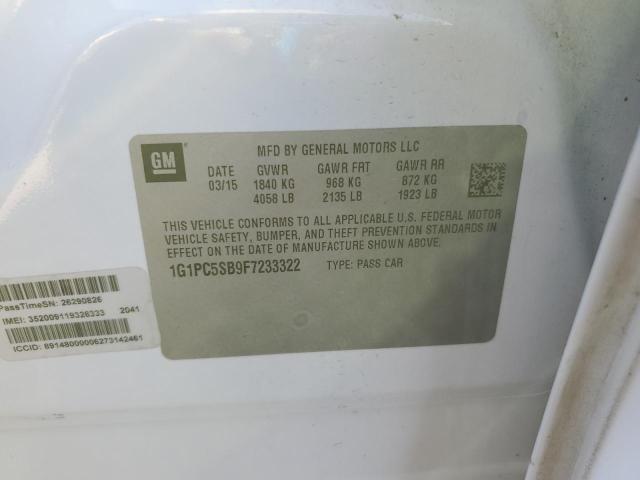 2015 CHEVROLET CRUZE LT #3304689937