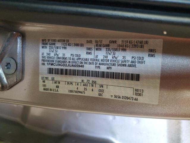 2018 FORD ESCAPE SE #3301820402