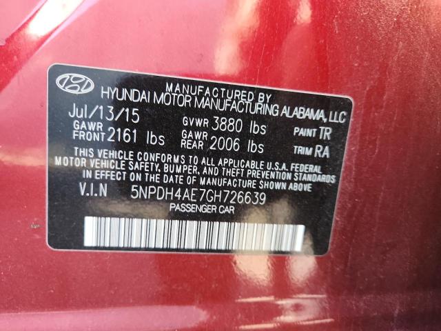 2016 HYUNDAI ELANTRA SE #3285900573