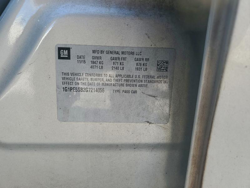 2016 CHEVROLET CRUZE LIMI #3301680626