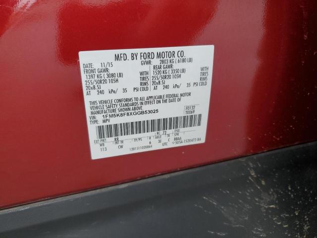 2016 FORD EXPLORER L #3297141488