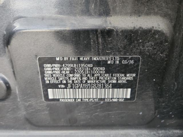 2016 SUBARU IMPREZA SP #3291612282