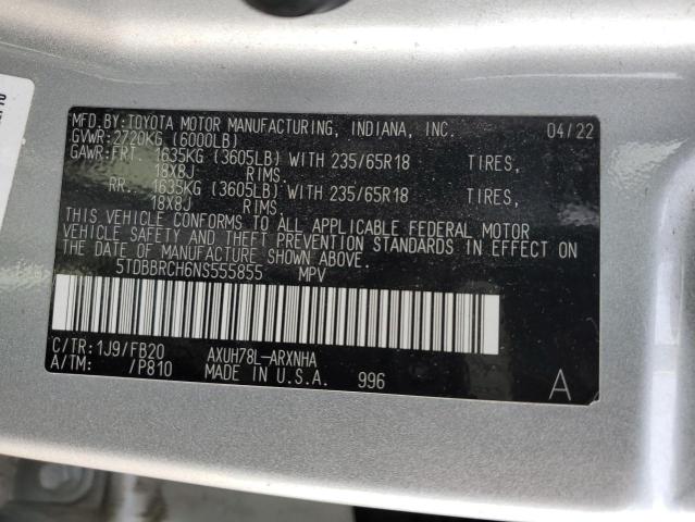 2022 TOYOTA HIGHLANDER #3283795422