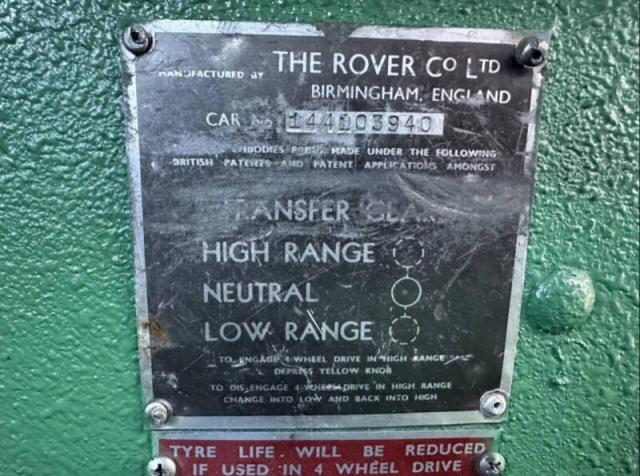 1961 LAND ROVER 88 SER IIA #3292301297