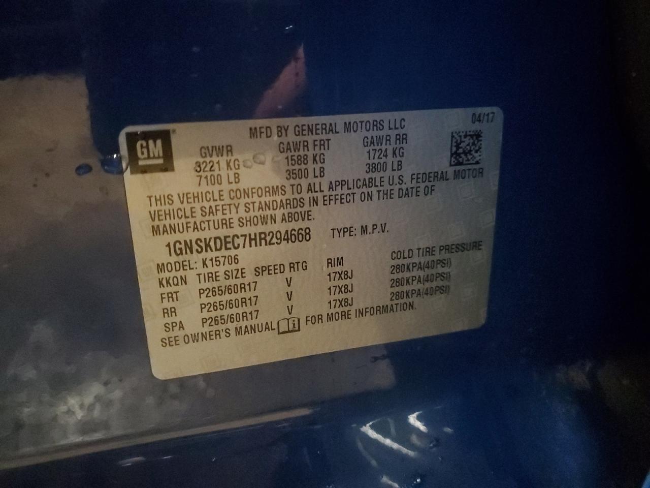 CHEVROLET TAHOE POLICE