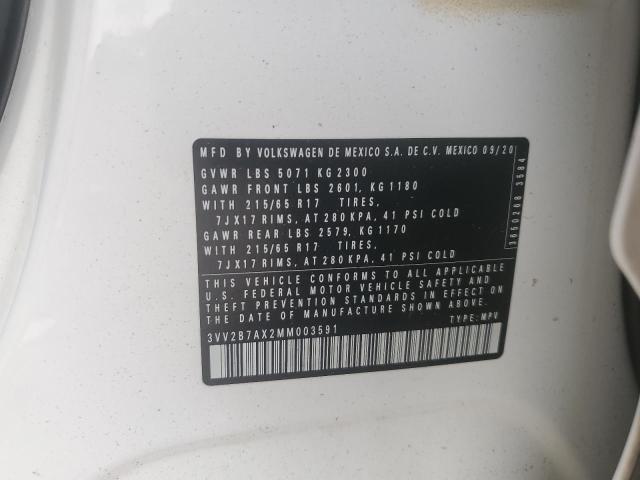 2021 VOLKSWAGEN TIGUAN SE #3301663631