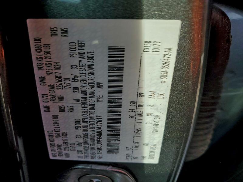 2021 FORD ESCAPE S #3296953910