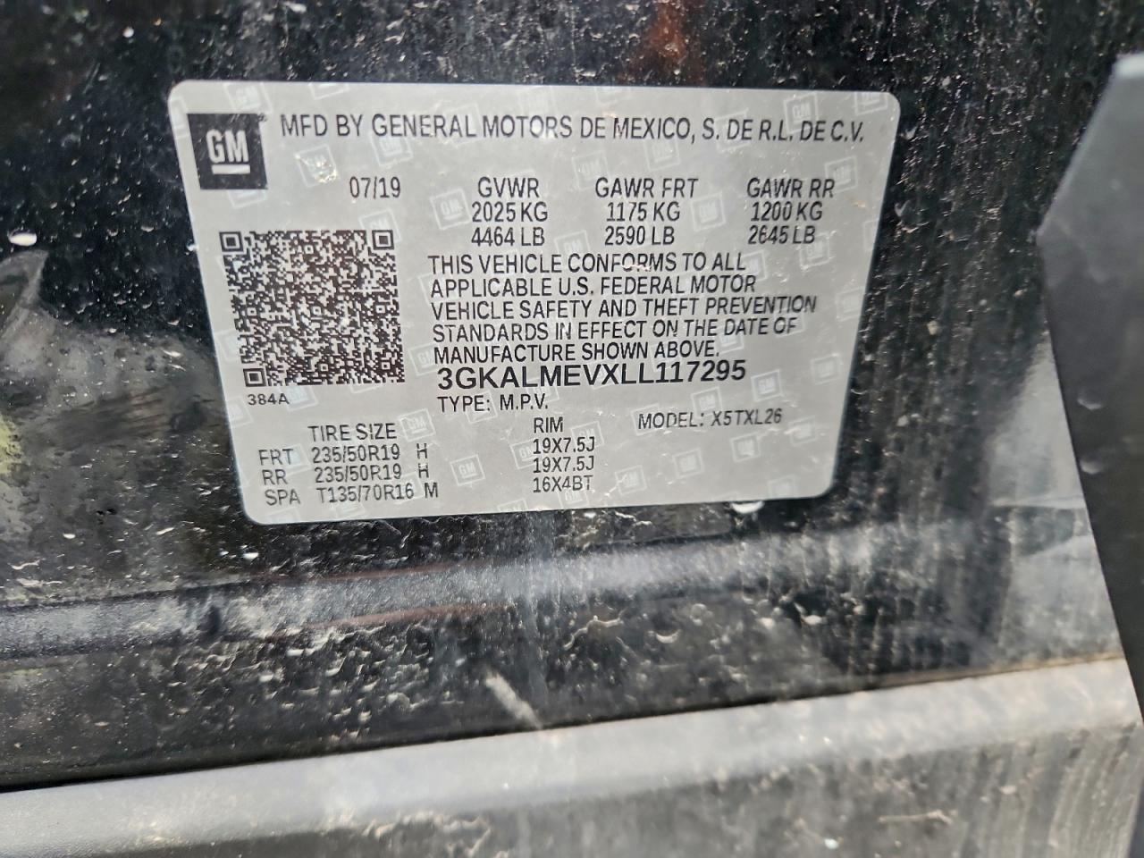 Lot #3316734410 2020 GMC TERRAIN SL