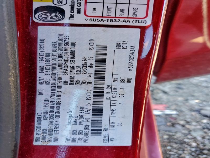 2017 FORD FIESTA SE #3301847456