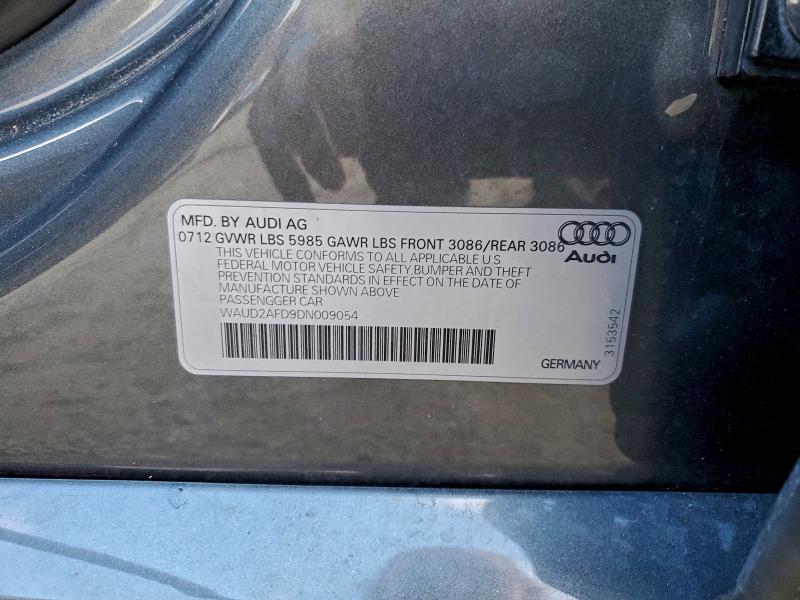 2013 AUDI S8 QUATTRO #3305324309