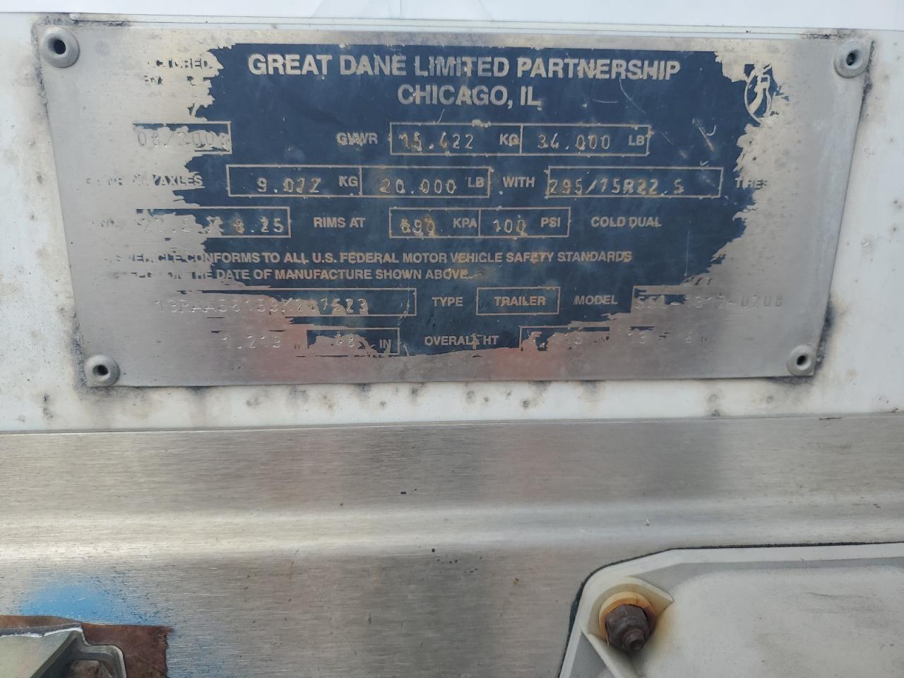 Lot #3287608007 2009 GGSD DRY VAN TRAILER