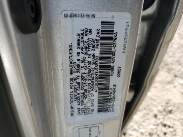 2003 TOYOTA CAMRY LE #3293613386