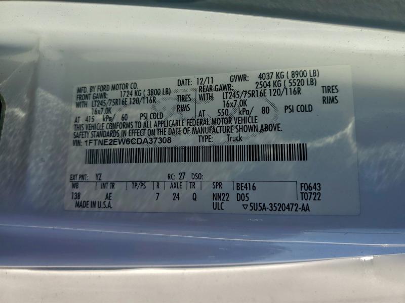 2012 FORD E250 #3304622440