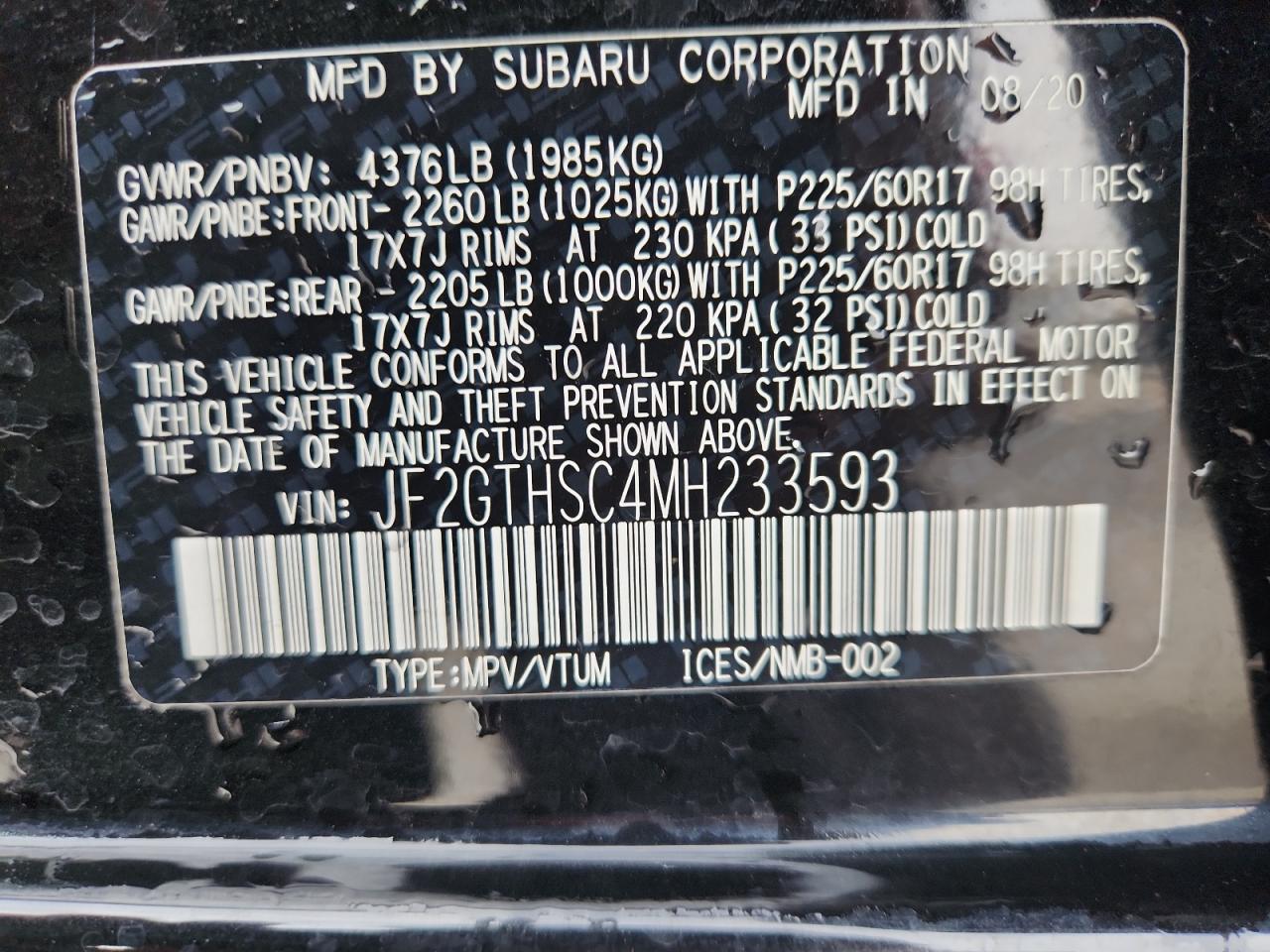 SUBARU CROSSTREK SPORT