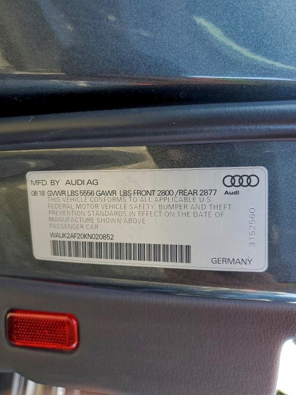 2019 AUDI A6 PREMIUM #3302148118