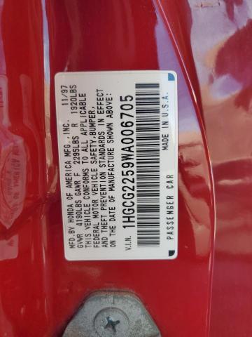 1998 HONDA ACCORD EX #3293844595