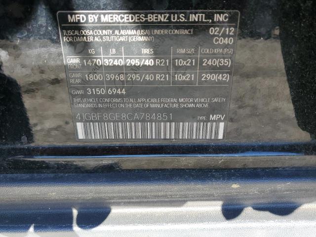 2012 MERCEDES-BENZ GL 550 4MA - 4JGBF8GE8CA784851