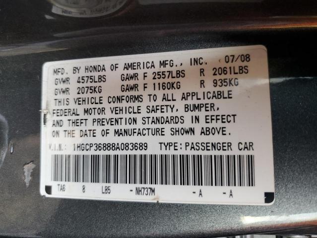 2008 HONDA ACCORD EXL #3297063542