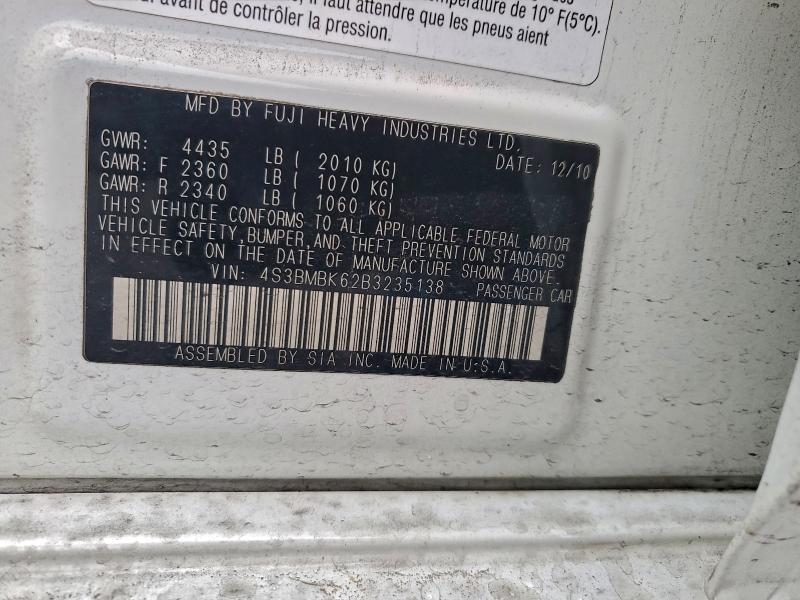 2011 SUBARU LEGACY 2.5 #3298062133
