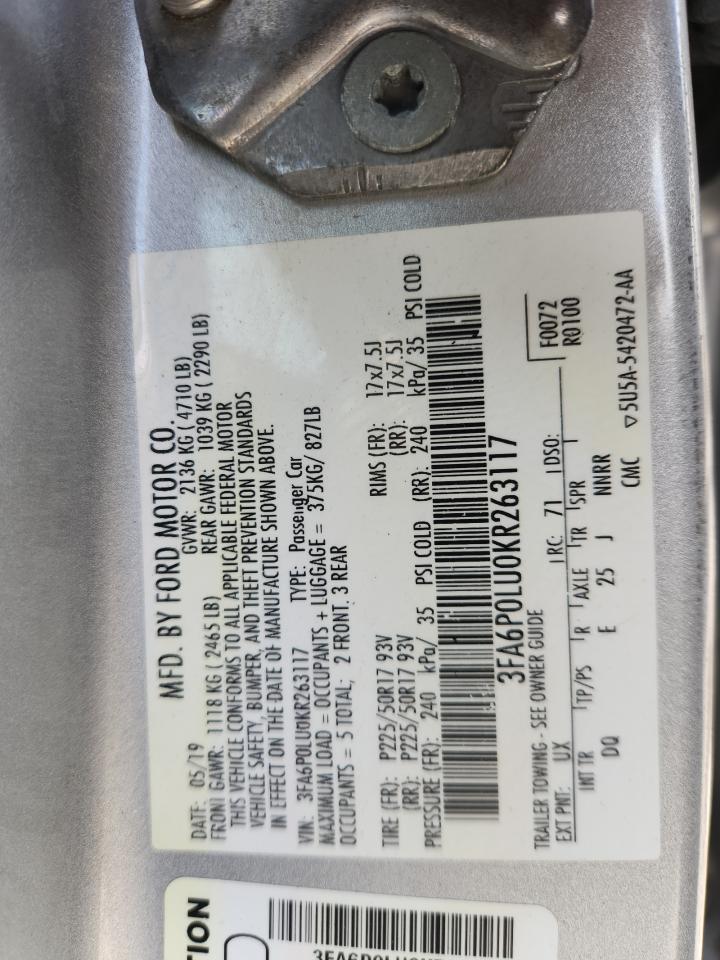 Lot #3301668651 2019 FORD FUSION SE